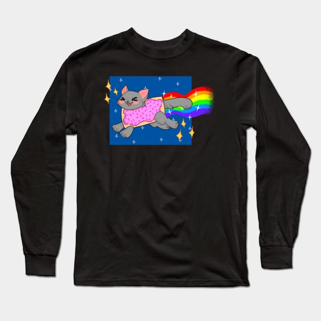 Nyan Cat Long Sleeve T-Shirt by Nullkunst